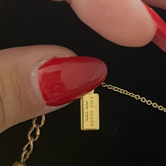 🚨FINAL PRICE🚨 Kate Spade New York Gold and Black Pendant Necklace - Picture 8 of 9